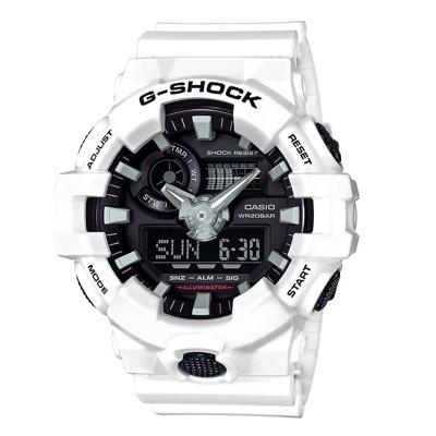 GA-700 Analog-Digital Men’s Watch in White Resin
