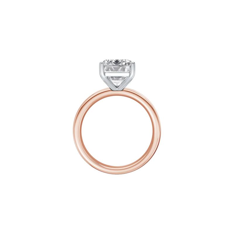 Lab Grown Diamond Asscher Cut Solitaire Ring in 14K Rose and White Gold (3 ct. tw.) – Image 2 of 4