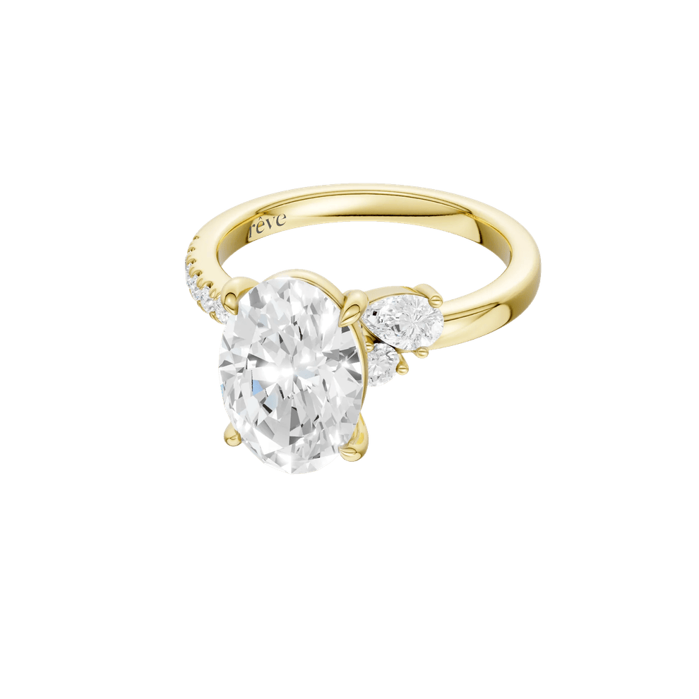 Ella Lab Grown Diamond Oval Center Engagement Ring in 14K Yellow Gold (3 1/3 ct. tw.) – Image 2 of 5