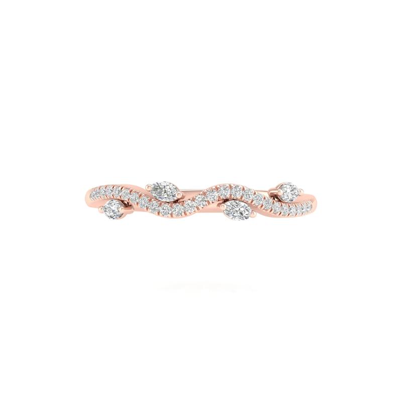 Diamond Vine Anniversary Band in 14K Rose Gold &#40;1/4 ct. tw.&#41;  – Image 1 of 4