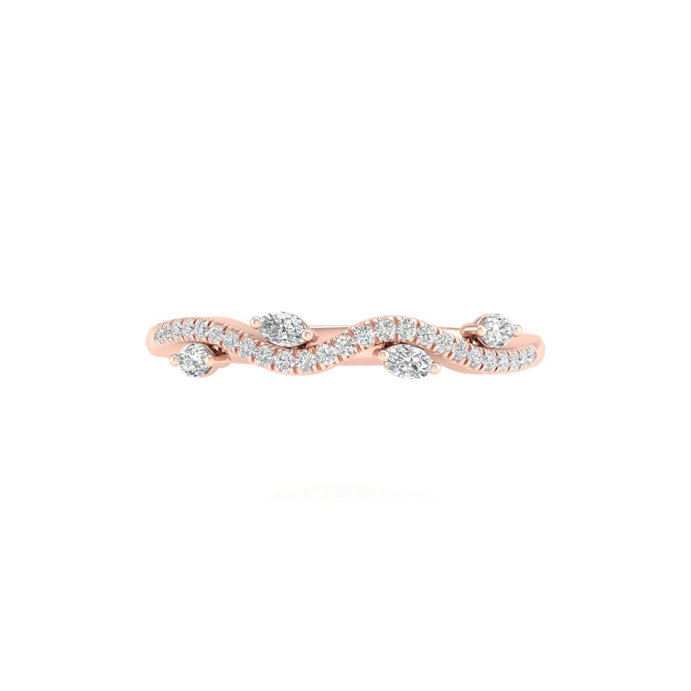 Diamond Vine Anniversary Band in 14K Rose Gold (1/4 ct. tw.)  – Image 1 of 4