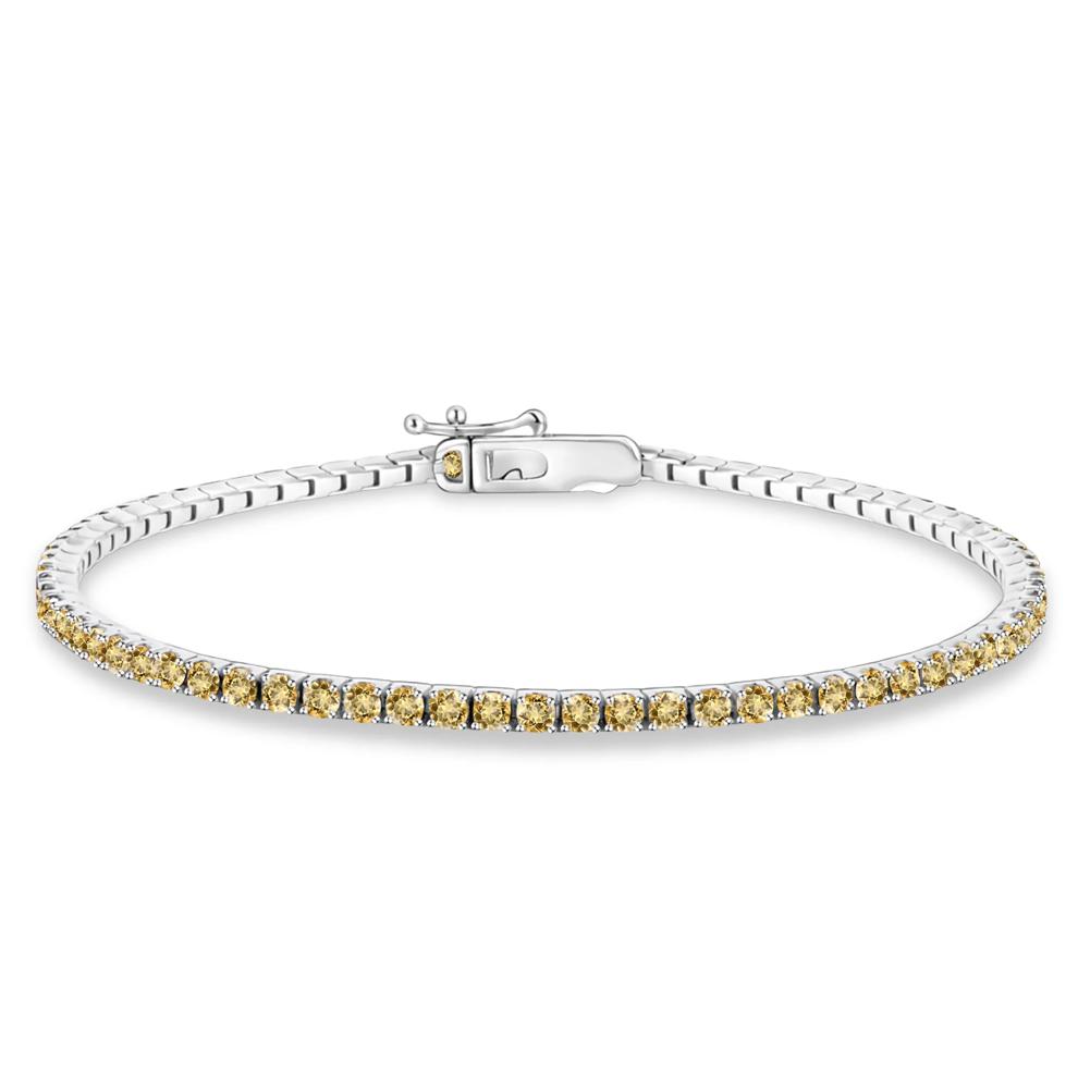 Citrine Stack Bracelet in Sterling Silver, 2MM, 7" – Image 1 of 2