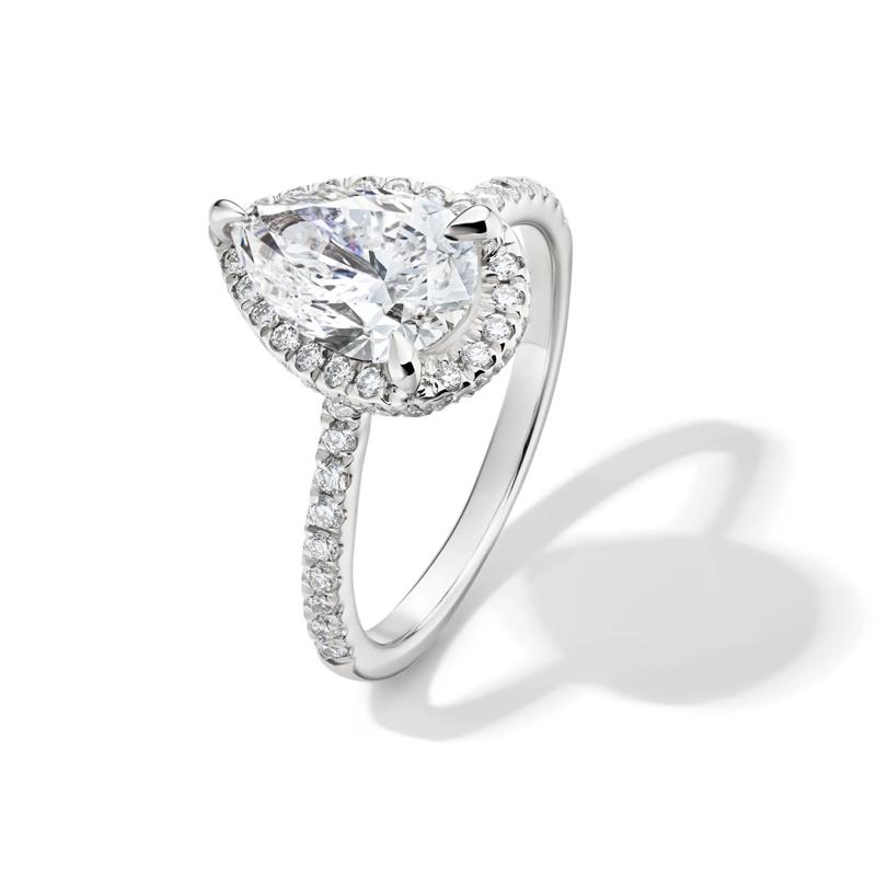 Perry Lab Grown Diamond Pear-shaped Engagement Ring in 14K White Gold &#40;2 5/8 ct. tw.&#41; – Image 4 of 6