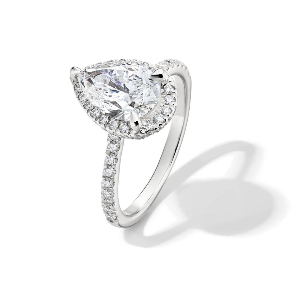 Perry Lab Grown Diamond Pear-shaped Engagement Ring in 14K White Gold (2 5/8 ct. tw.) – Image 4 of 5