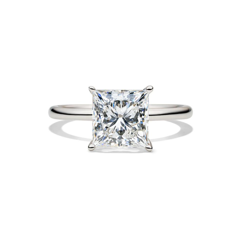 Lab Grown Diamond Princess-Cut Solitaire Engagement Ring in Platinum (3 ct.) – Image 1 of 4