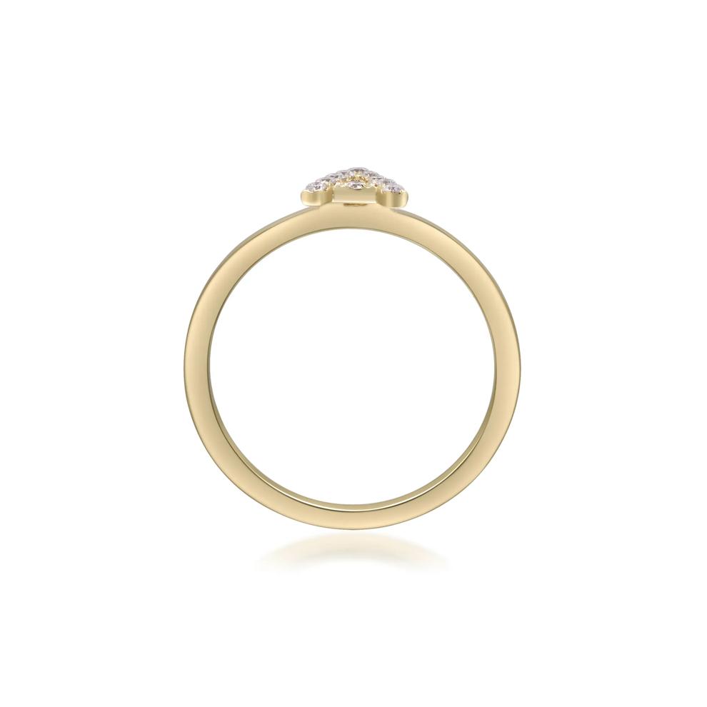 Diamond Accent "A" Initial Ring in 10K Yellow Gold – Image 2 of 5