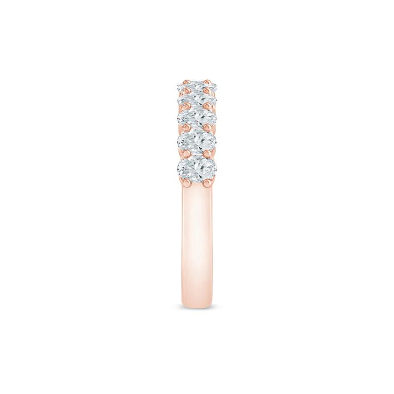 Lab Grown Diamond Oval Anniversary Band in 14K Rose Gold &#40;1 ct. tw.&#41; – Image 3 of 3