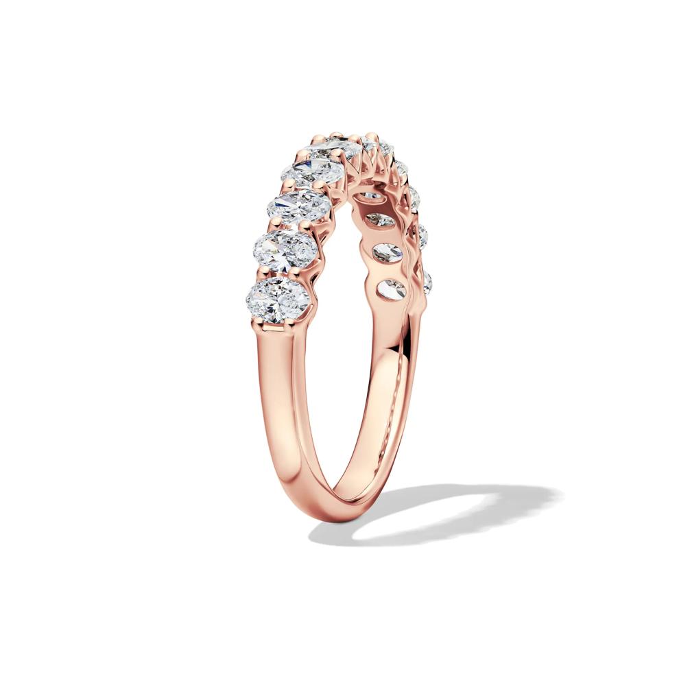 Lab Grown Diamond Oval Anniversary Band in 14K Rose Gold (1 ct. tw.) – Image 3 of 4