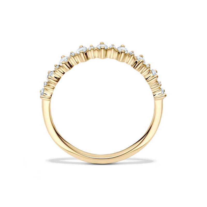 Lab Grown Diamond Prong Stack Band in 10K Yellow Gold (1/4 ct. tw.) – Image 2 of 4