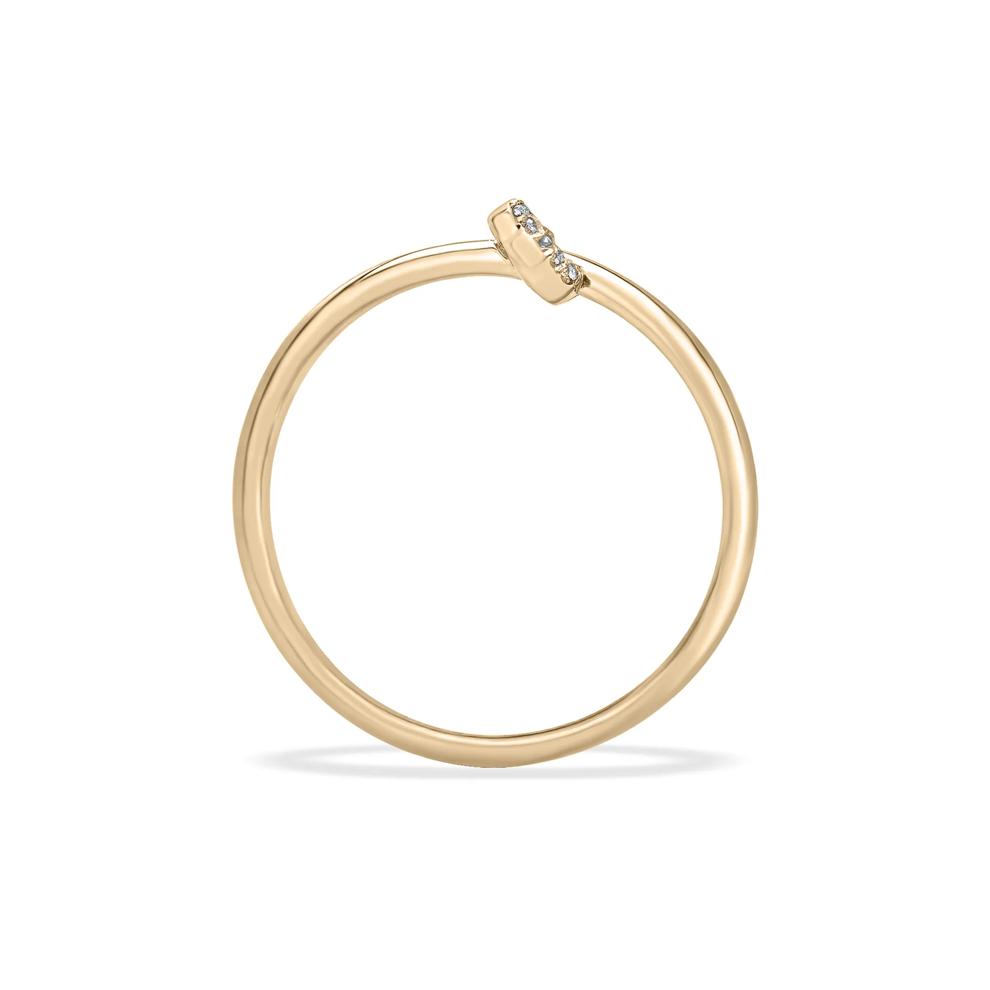 Diamond Accent Marquise-Shaped Charm Ring in 10K Yellow Gold – Image 2 of 4