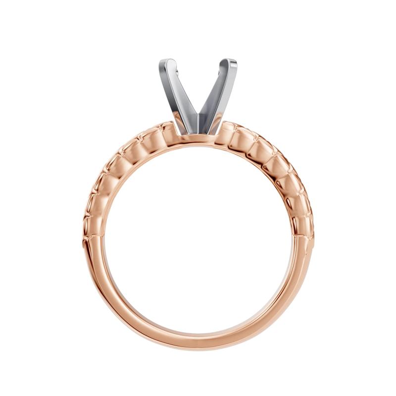 Quilted Semi-Mount Engagement Ring in 14K Gold &#40;Setting Only&#41; – Image 4 of 6