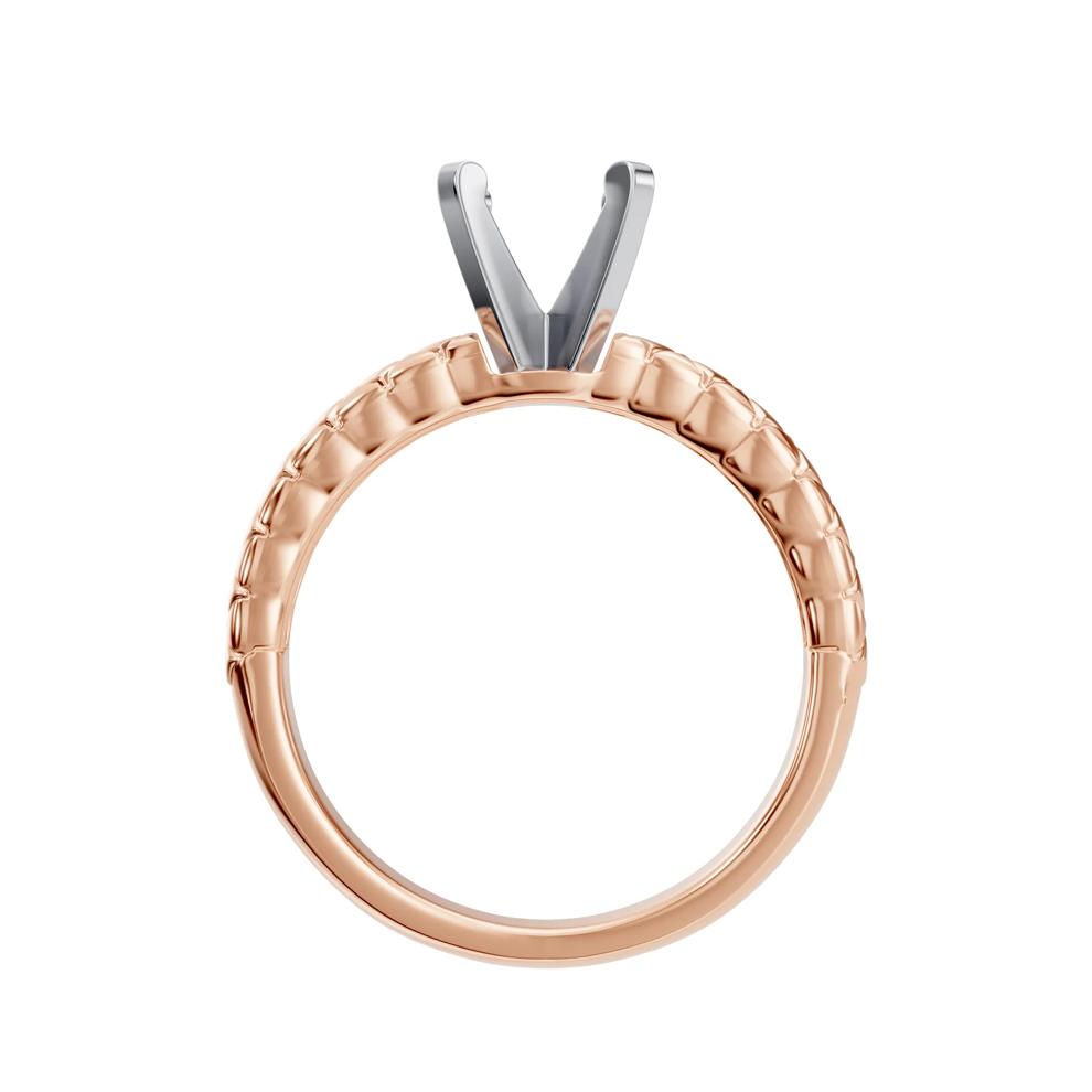 Quilted Semi-Mount Engagement Ring in 14K Gold (Setting Only) – Image 4 of 6