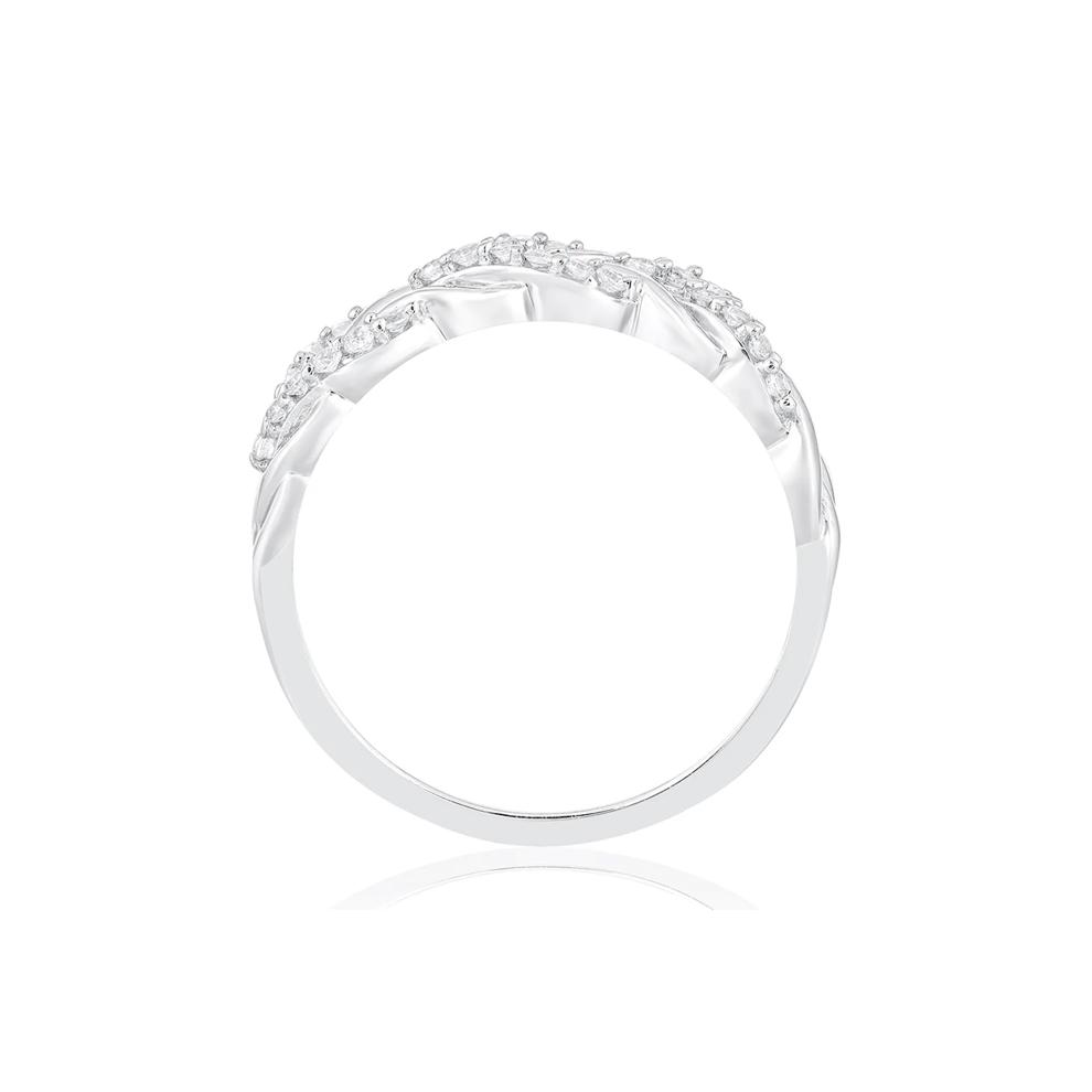 Diamond Woven Band in 10K White Gold (1/4 ct. tw.) – Image 2 of 3