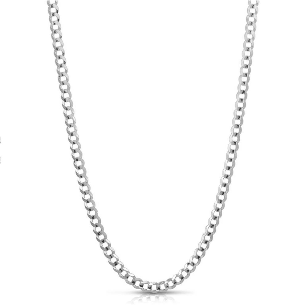 Comfort Curb Chain in 14K White Gold, 3.6MM, 20" – Image 1 of 3
