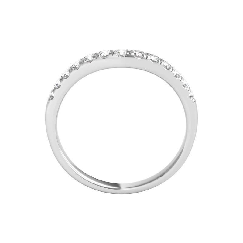 1/3 ct. tw. Diamond Contour Band in 14K White Gold – Image 2 of 3