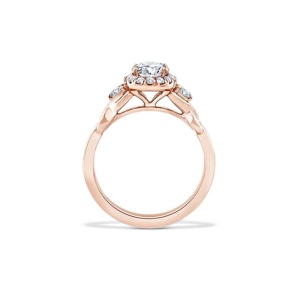Lab Grown Diamond Oval Engagement Ring in 10K Rose Gold (1 1/3 ct. tw.) – Image 2 of 4