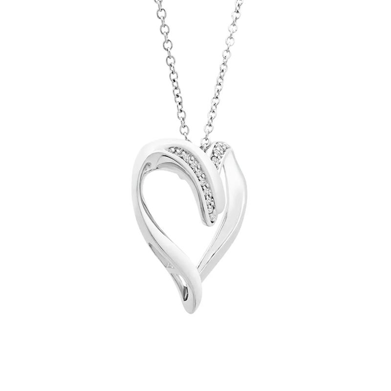 Diamond Heart Pendant in Sterling Silver – Image 2 of 3