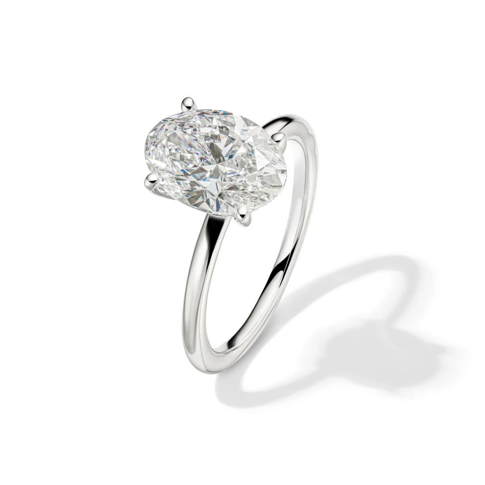 Lab Grown Diamond Oval Solitaire Engagement Ring in 14K White Gold (3 ct.) – Image 4 of 4