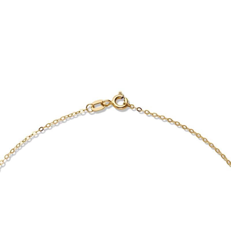 Swiss Blue Topaz Bezel Heart Necklace in 10K Yellow Gold – Image 2 of 3