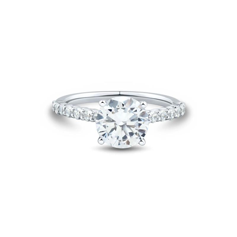 Lab Grown Diamond Round Engagement Ring in 14K Gold &#40;2 1/2 ct. tw.&#41; – Image 1 of 1
