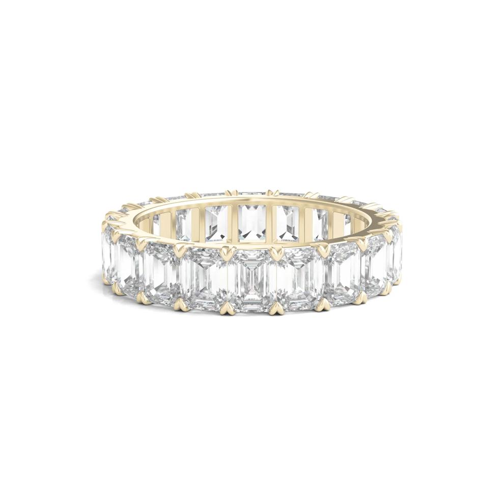 Lab Grown Emerald-Cut Diamond Eternity Band in 14K Yellow Gold (5 ct. tw.)  – Image 1 of 3