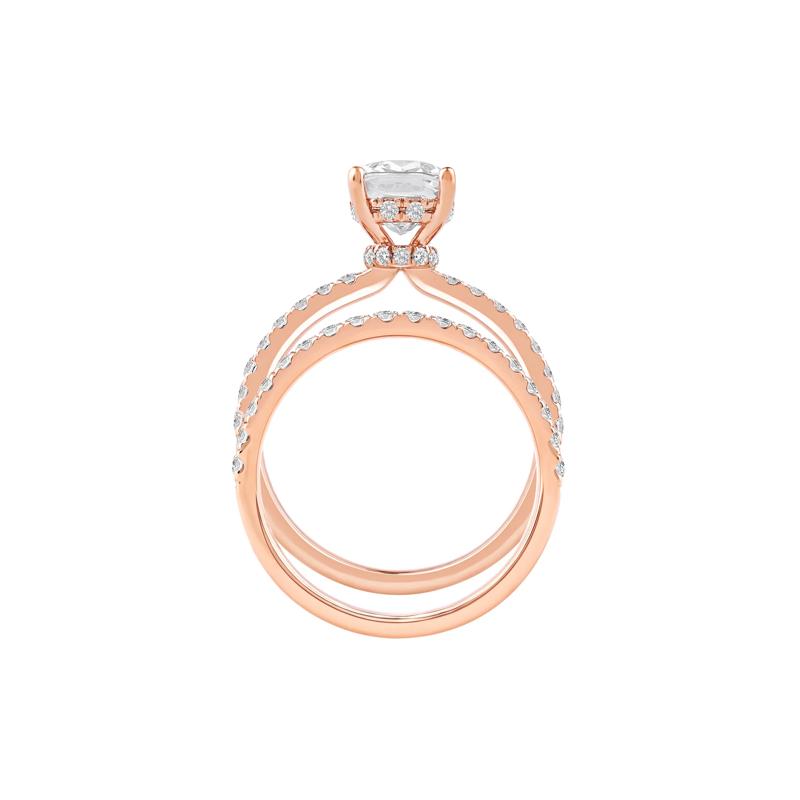 Charlotte Lab Grown Diamond Elongated Cushion-Cut Engagement Ring Set in 14K Rose Gold &#40;2 3/4 ct. tw.&#41; – Image 2 of 4