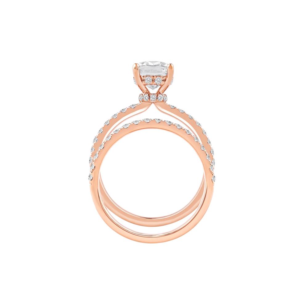 Charlotte Lab Grown Diamond Elongated Cushion-Cut Engagement Ring Set in 14K Rose Gold (2 3/4 ct. tw.) – Image 2 of 4