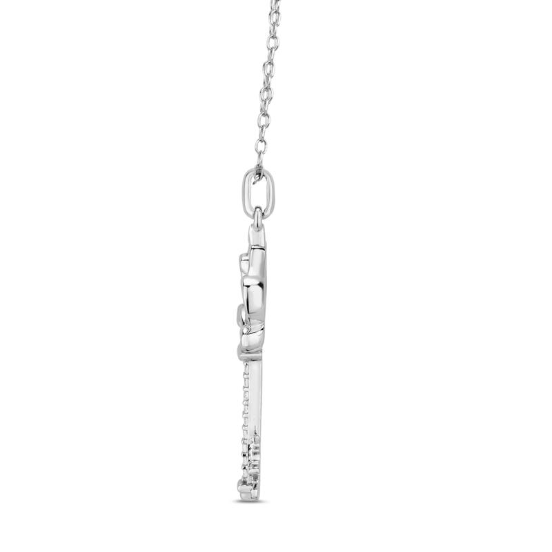 Majestic Princess Diamond Accent Key Pendant in Sterling Silver – Image 2 of 3