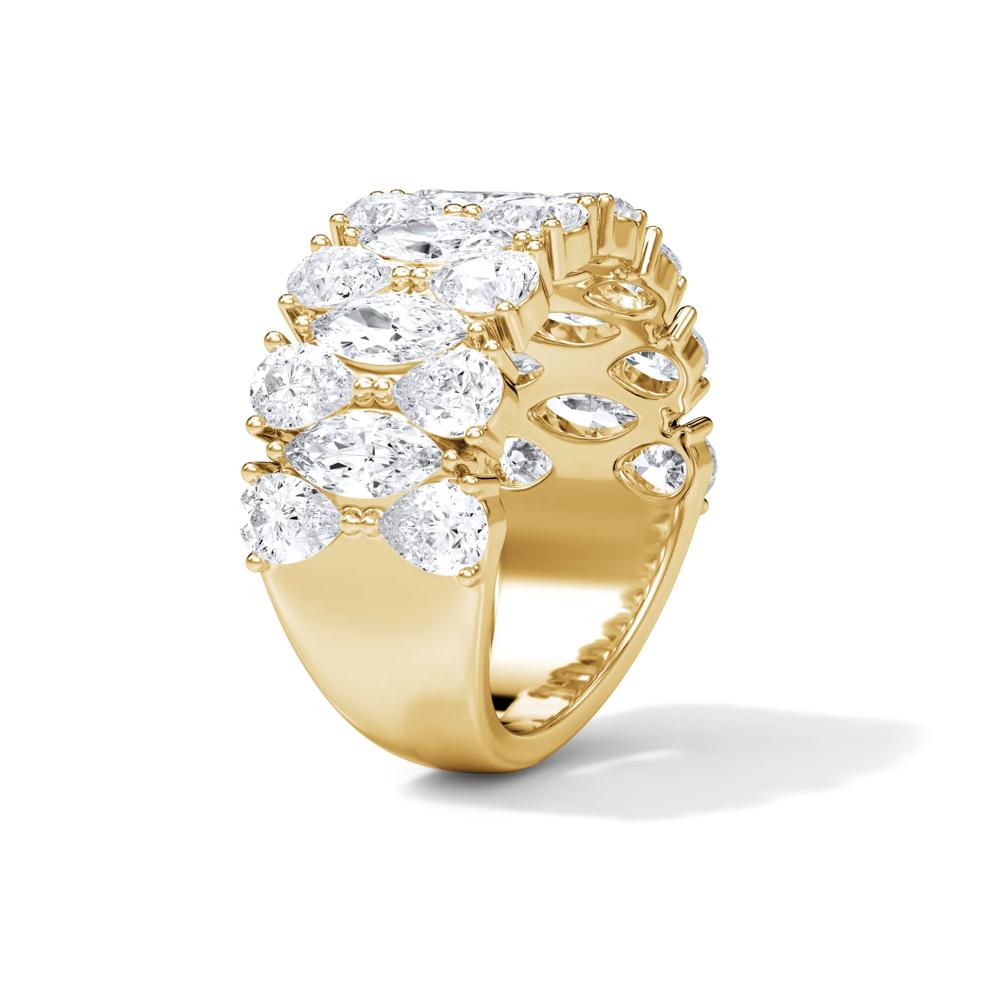 Diamond Multi-Row Anniversary Band in 14K Yellow Gold (3 ct. tw.) – Image 3 of 4