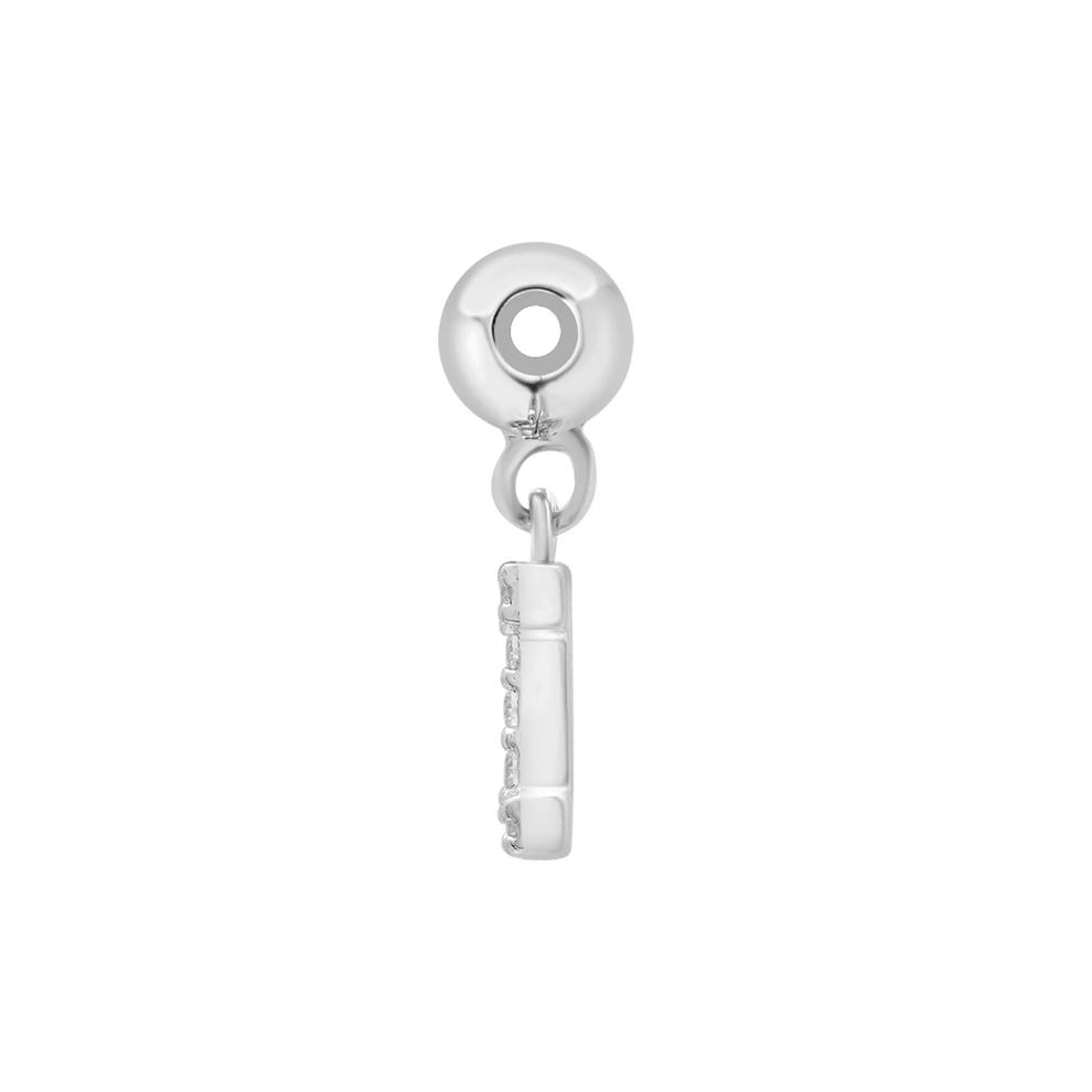 Diamond Accent I Initial Bead Charm in Sterling Silver – Image 2 of 3