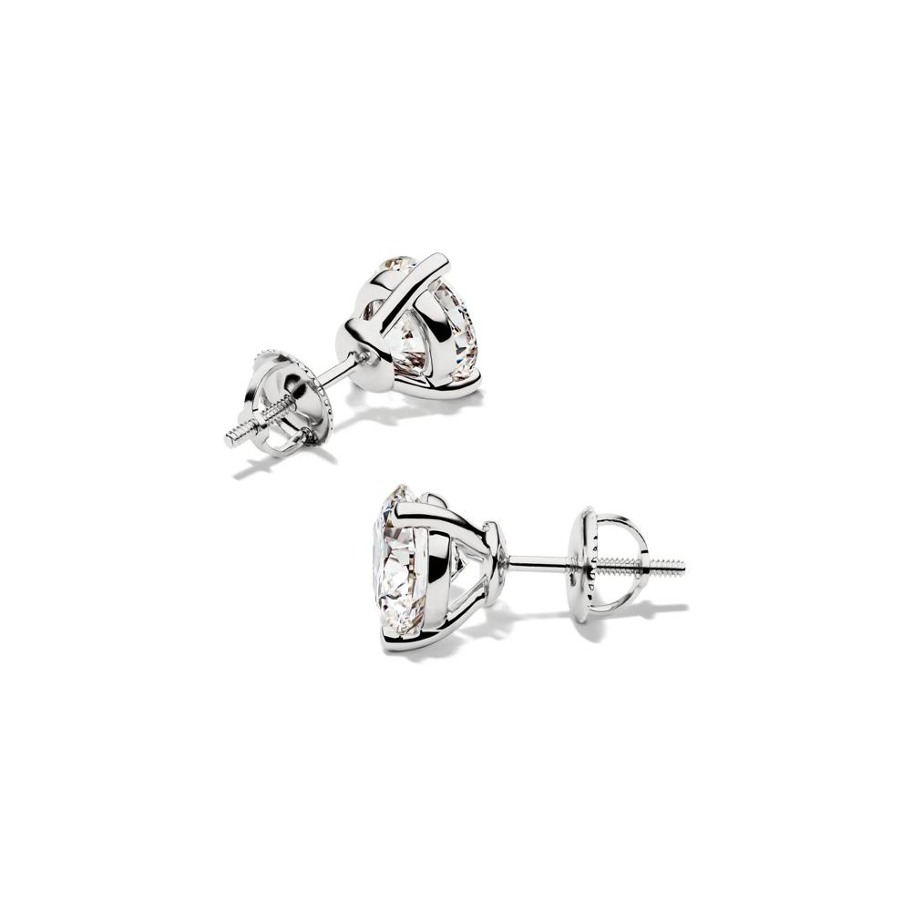 Lab Grown Diamond Round Martini Stud Earrings in 14K White Gold (4 ct. tw.) – Image 2 of 3