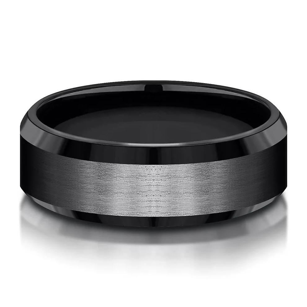 Men's Band in Black Titanium, 7MM – Image 1 of 3