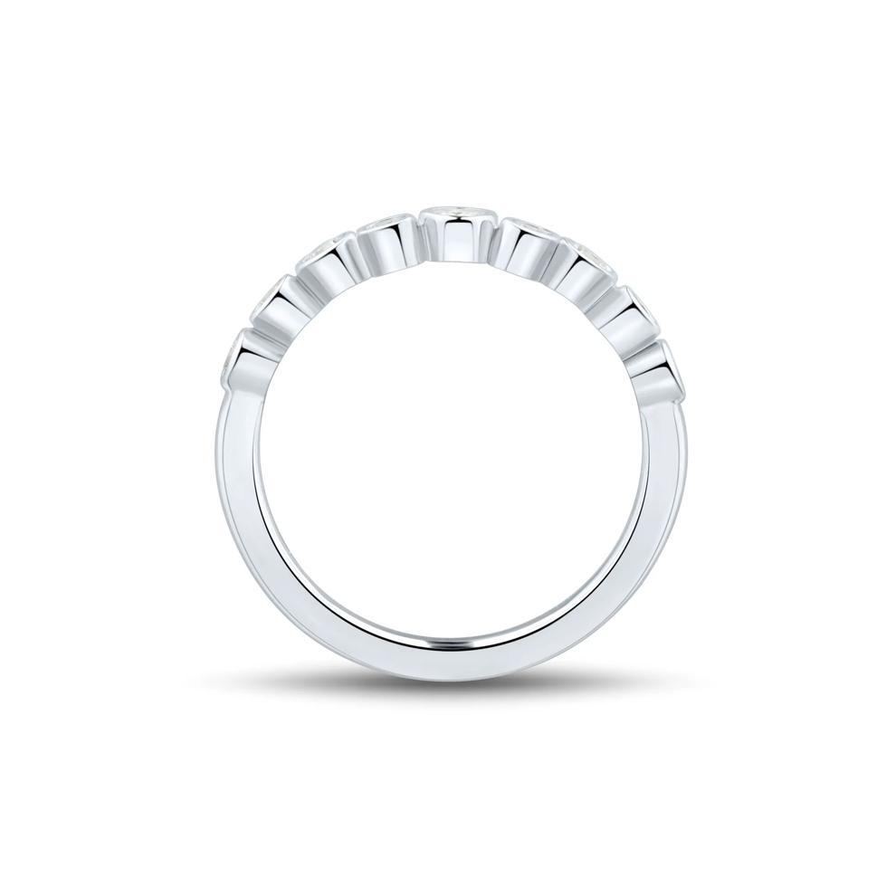 Lab Grown Diamond Bezel Scatter Band in 10K White Gold (1/3 ct. tw.) – Image 2 of 3