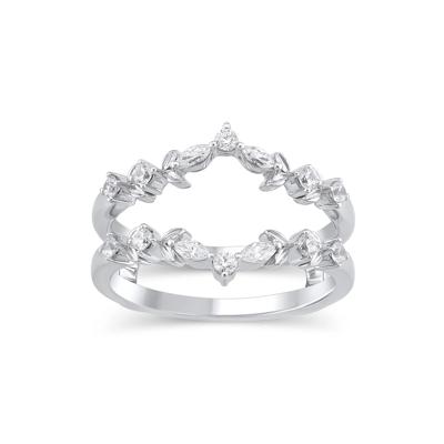Lab Grown Diamond Round & Marquise Ring Insert in 14K Gold