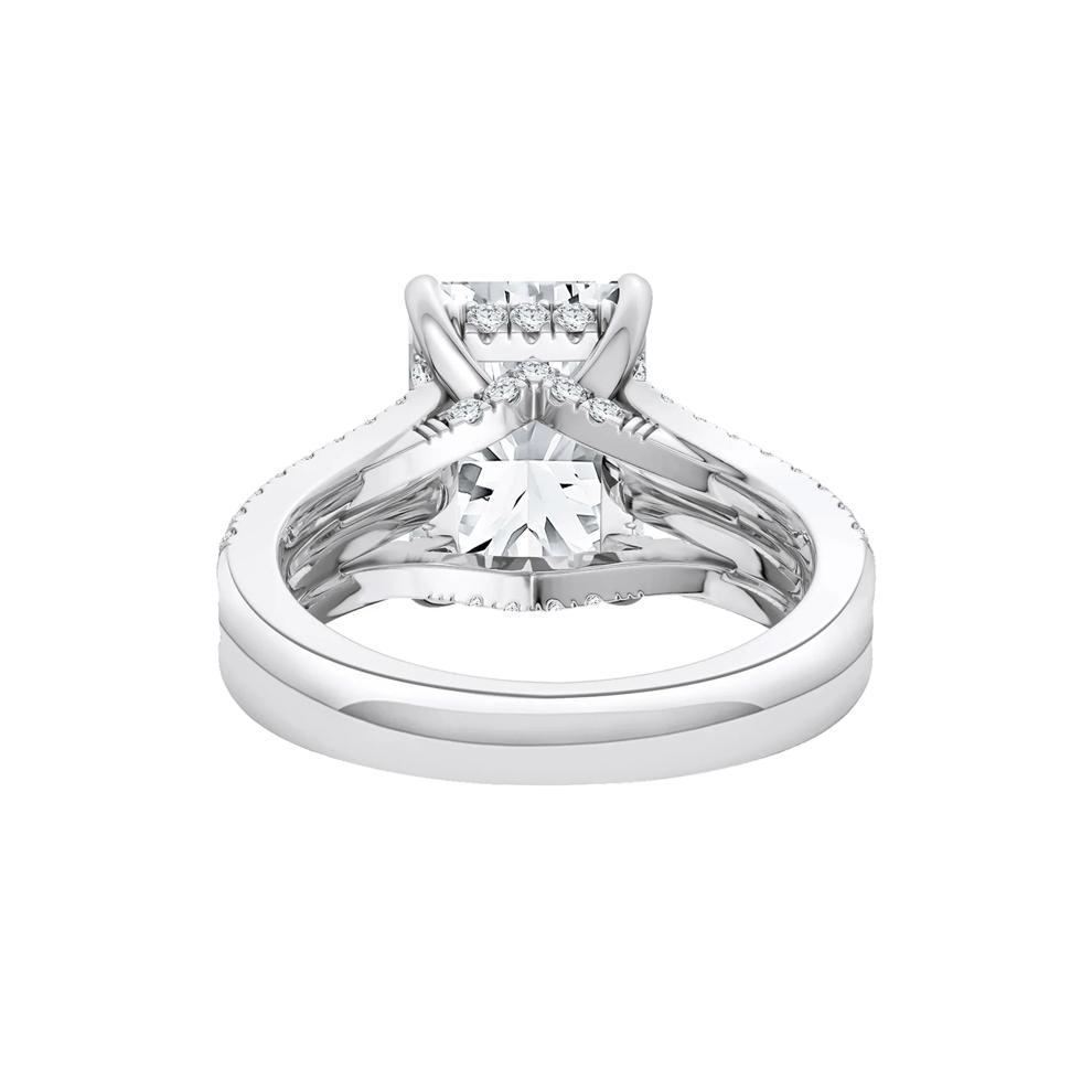 Lotus Lab Grown Diamond Radiant-Cut Engagement Ring in Platinum (4 3/4 ct. tw.) – Image 4 of 4