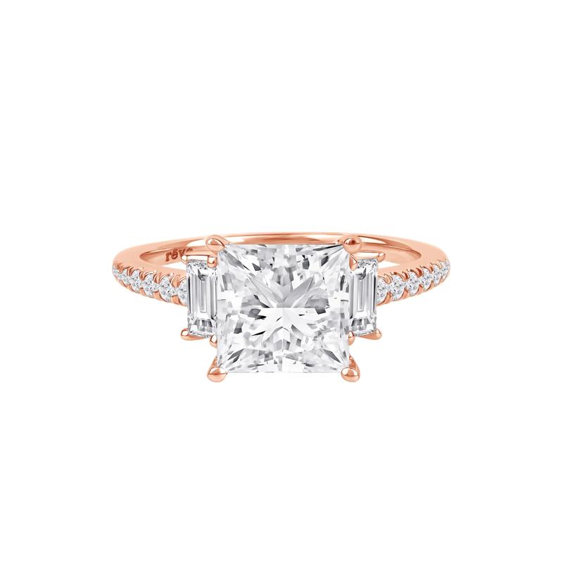 Elena Lab Grown Diamond Engagement Ring in 14K Rose Gold &#40;3-1/2 ct. tw.&#41; – Image 1 of 5