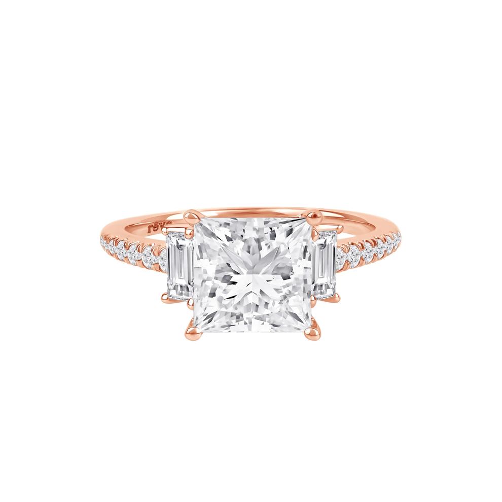 Elena Lab Grown Diamond Engagement Ring in 14K Rose Gold (3-1/2 ct. tw.) – Image 1 of 5