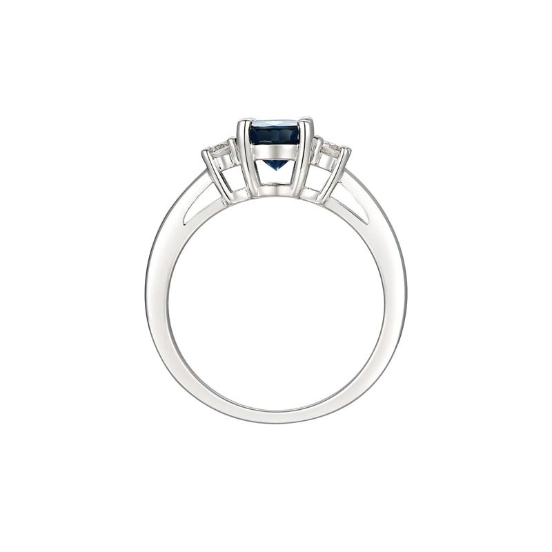 Sapphire &amp; Diamond Ring in 14K White Gold &#40;1/5 ct. tw.&#41; – Image 2 of 3