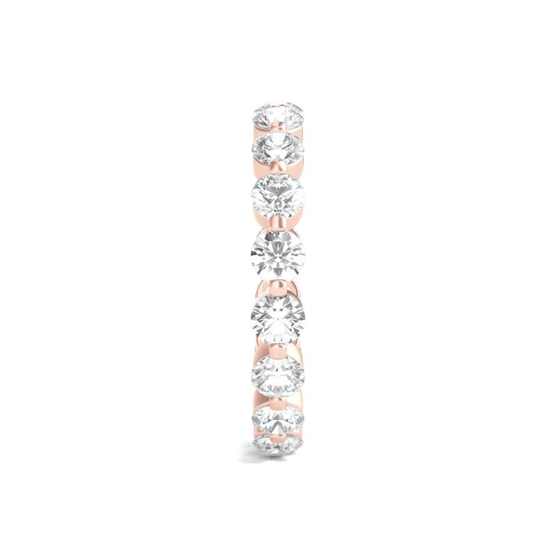Round-Cut Diamond Shared Prong Eternity Band in 14k Rose Gold &#40;2 ct. tw.&#41; – Image 3 of 3