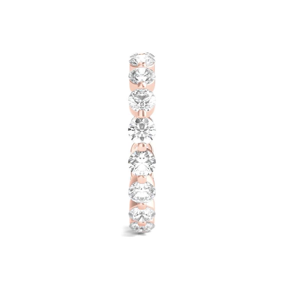 Round-Cut Diamond Shared Prong Eternity Band in 14k Rose Gold (2 ct. tw.) – Image 3 of 3