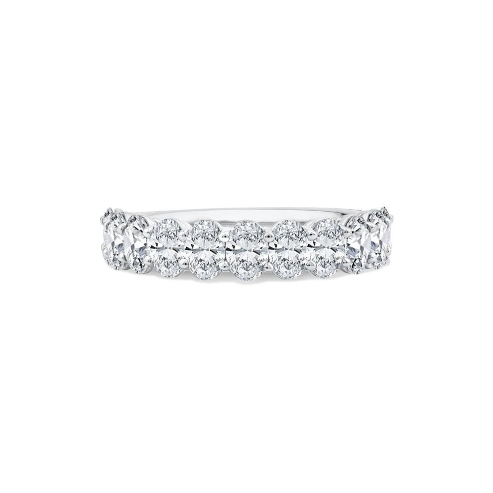 Lab Grown Diamond Oval Anniversary Band in 14K White Gold (2 ct. tw.) – Image 1 of 4