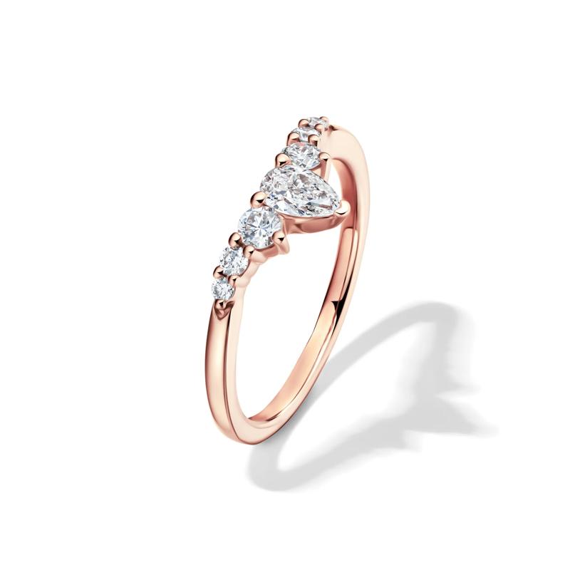 Lab Grown Diamond Chevron Contour Band in 14K Rose Gold &#40;1/2 ct. tw.&#41; – Image 4 of 4