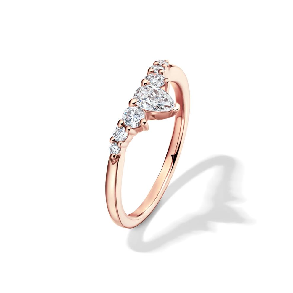 Lab Grown Diamond Chevron Contour Band in 14K Rose Gold (1/2 ct. tw.) – Image 4 of 4