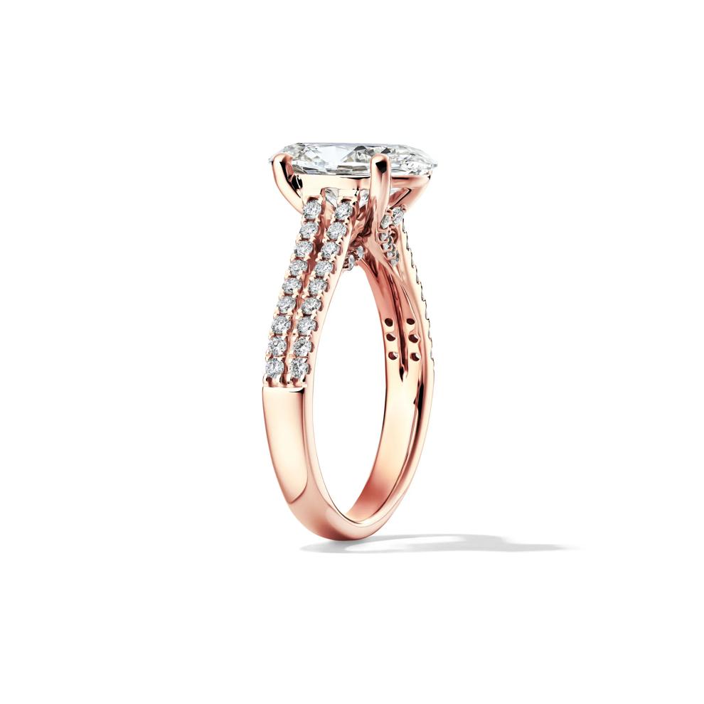 Lab Grown Diamond Oval Engagement Ring in 14K Rose Gold (3-1/2 ct. tw.) – Image 3 of 4