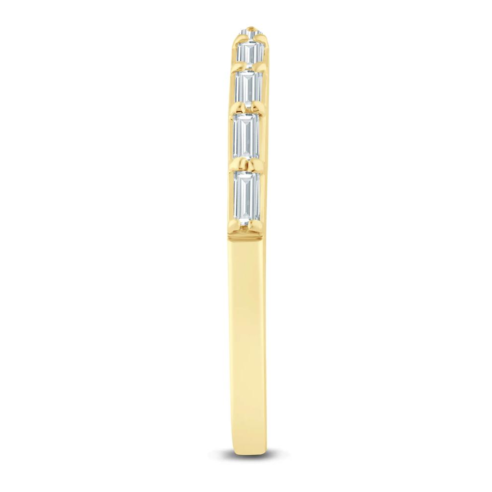 Lab Grown Diamond Baguette Open Band in 14K Yellow Gold (1/5 ct. tw.) – Image 3 of 3