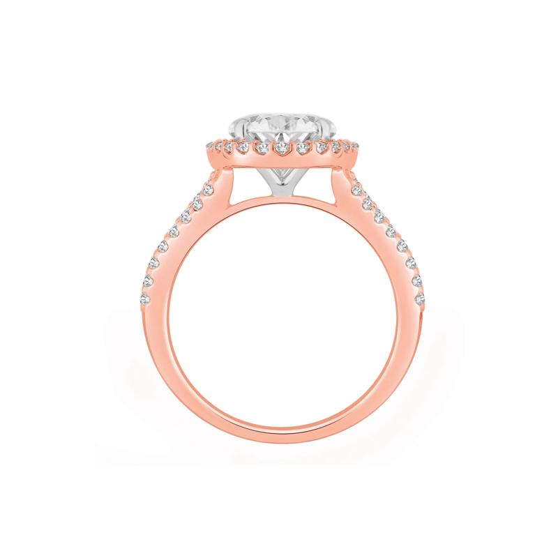 Lab Grown Diamond Oval Halo Engagement Ring in 14K Rose and White Gold &#40;4 1/4 ct. tw.&#41; – Image 2 of 4