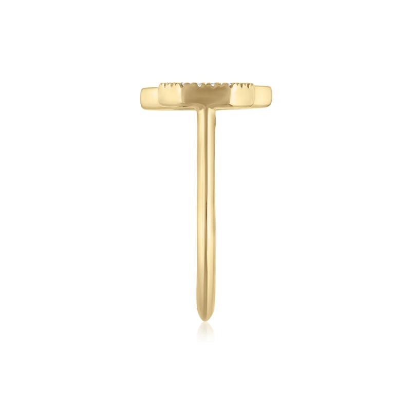 Diamond Open Hexagonal Ring in 10K Yellow Gold &#40;1/10 ct. tw.&#41; – Image 3 of 3