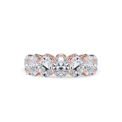 Lab Grown Diamond Oval Eternity Band in 18K Rose Gold (10 1/2 ct. tw.)
