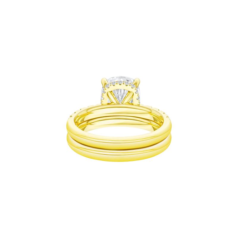 Lab Grown Diamond Elongated Cushion Bridal Set in 14K Yellow Gold (5 ct. tw.) – Image 5 of 6
