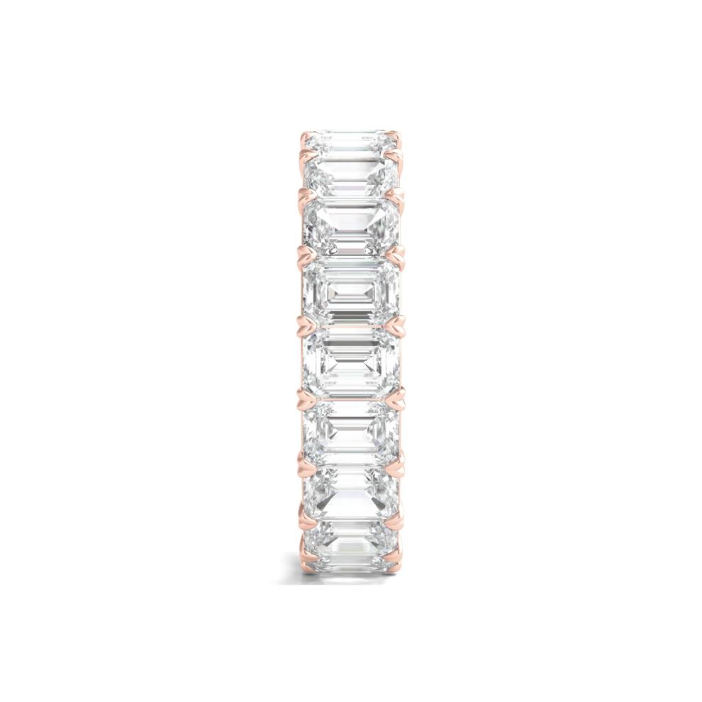 Emerald-Cut Diamond Eternity Band in 14k Rose Gold (6 ct. tw.) – Image 3 of 3